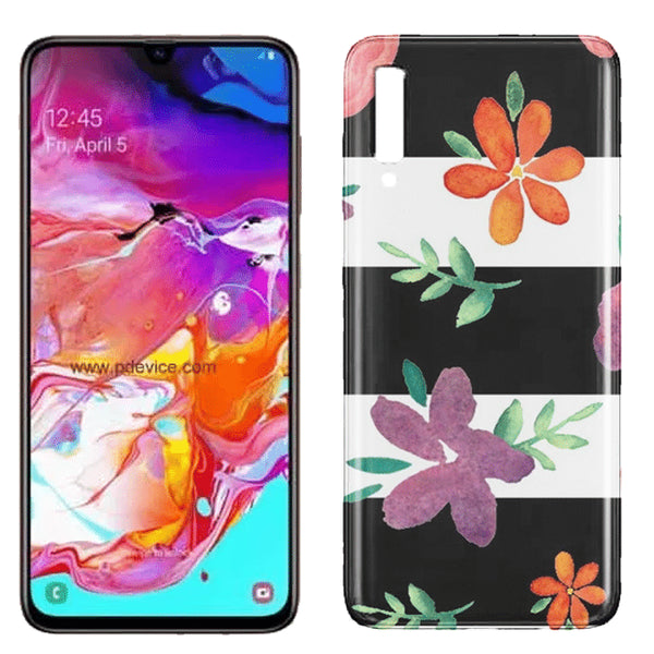 Floral - Coque Samsung A70 a Marinière