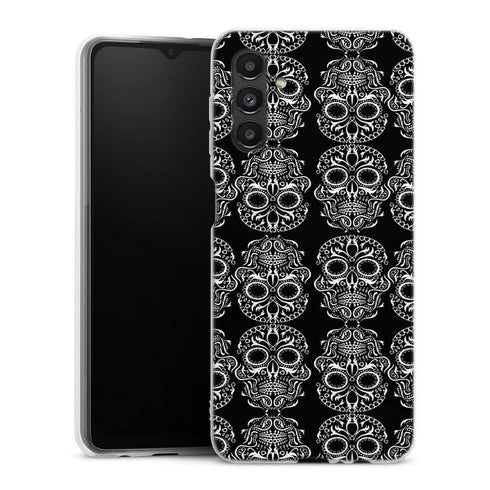 Coque Samsung A04S Calavera Noir et Blanc