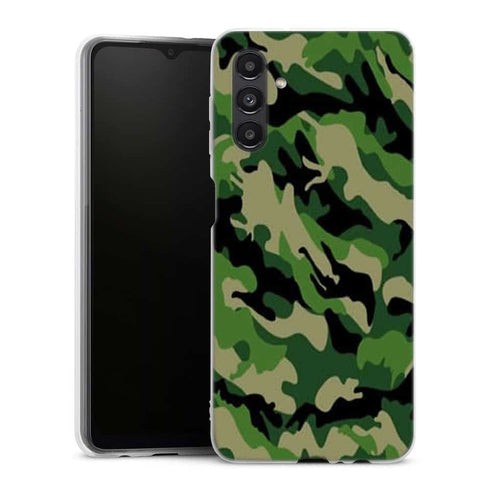 Coque de telephone Samsung A04S Camouflage Militaire Vert