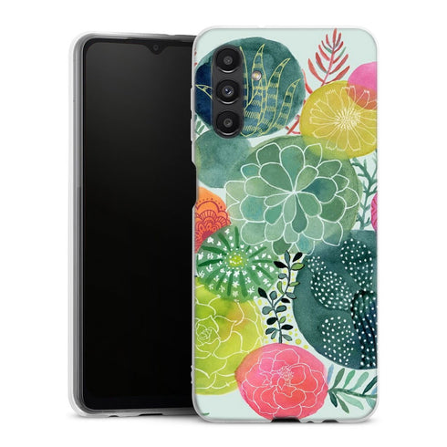 Coque Samsung Galaxy A04S Cercles Succulents