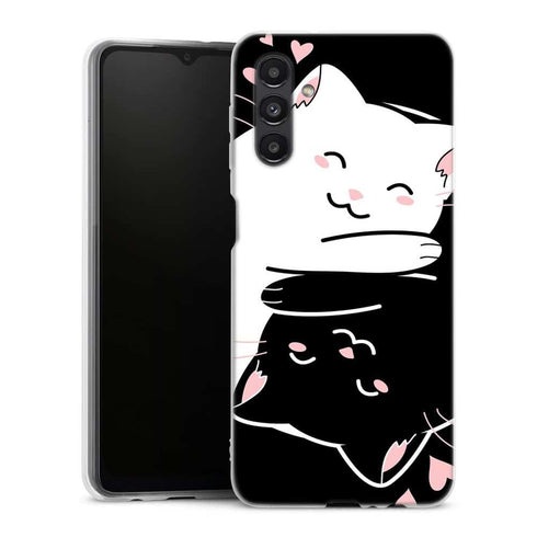 Coque Samsung Galaxy A04S Chats Kawaii Yin et Yang