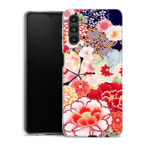 Coque Samsung Galaxy A04S fleurs japonais antiques