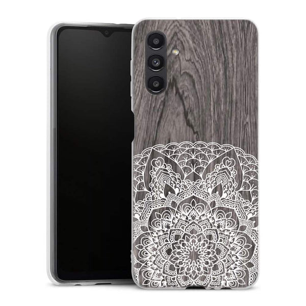 Coque pour Samsung A04S Floral Lacet Bois