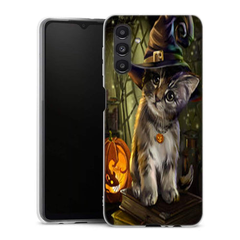 Coque Samsung Galaxy A04S Halloween Cat