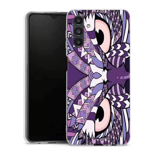 Coque Samsung Galaxy A04S Hibou violet Azteque