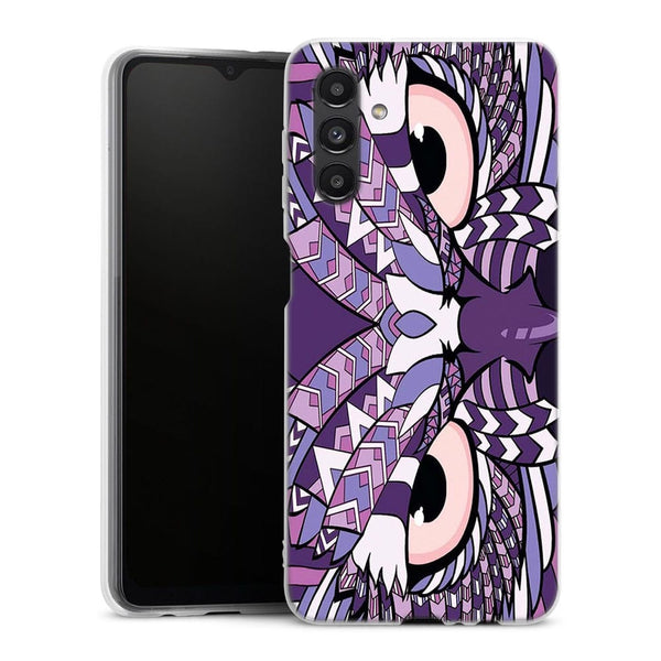 Coque Samsung Galaxy A04S Hibou violet Azteque