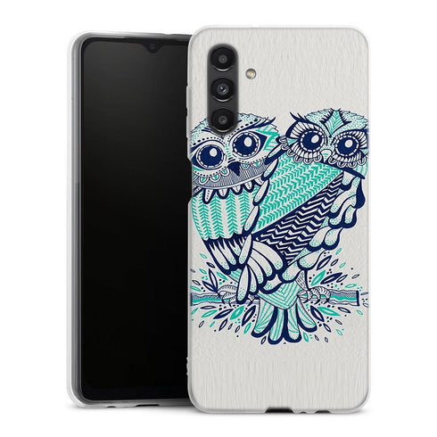 Coque Samsung Galaxy A04S Hiboux Turquoises