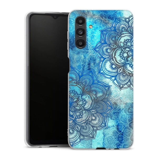 Coque pour Samsung A04S Blue Lost Mandala