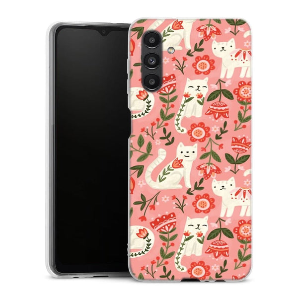 Coque Samsung Galaxy A04S Motif de chat folklorique