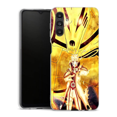 Coque Samsung Galaxy A04S Naruto Kyubi Jaune, en gel tpu souple protection en silicone style Manga
