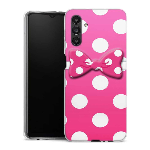 Coque pour Samsung A04S Minnie Noeud Rose