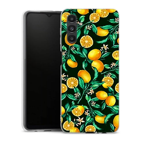 Coque Samsung Galaxy A04S Orange sur Fond Noir