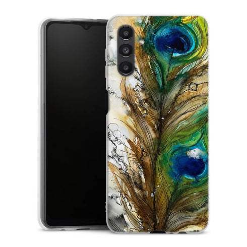 Coque Samsung Galaxy A04S Plume de Paon