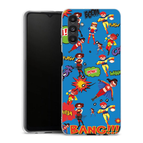 Coque Samsung Galaxy A04S Super Héros Bleu