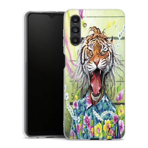 Coque Samsung Galaxy A04S Tiger Flowers