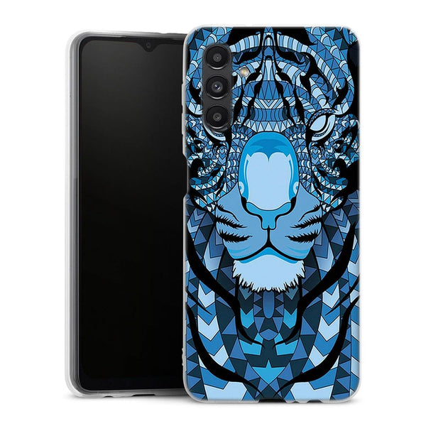 Coque Samsung Galaxy A04S Tigre Bleu Aztec