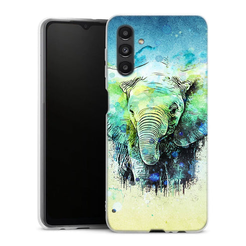 Coque Samsung Galaxy A04S Water Color Elephant
