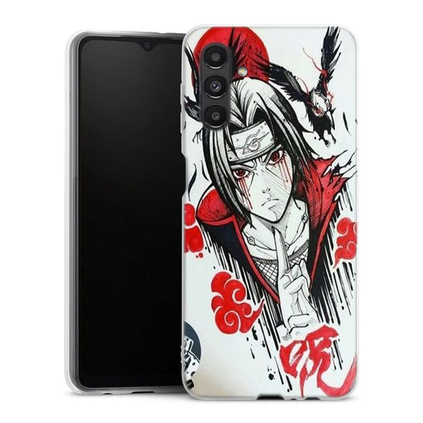 Coque Samsung Galaxy A04S itachi blood eyes raven akatsuki