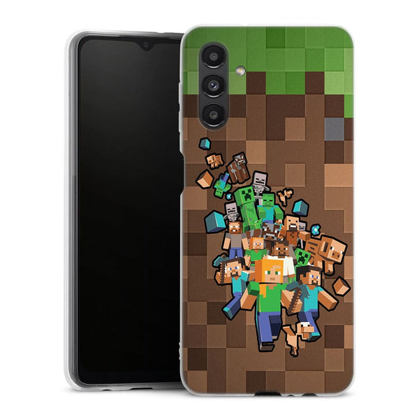 Coque Samsung Galaxy A04S Minecraft creeper forest