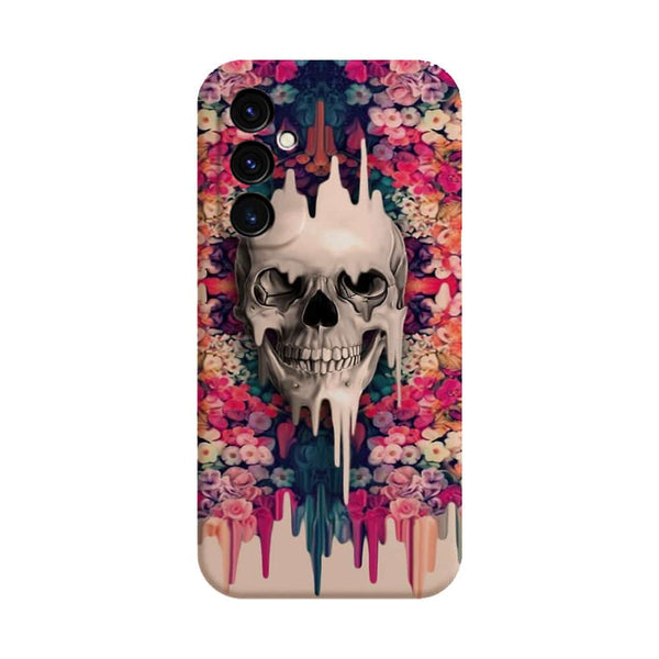 Coque Samsung A05S Crâne et Fleurs