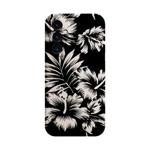 Coque pour Samsung Galaxy A05S Fleurs Sauvages Noires