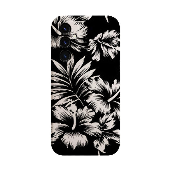 Coque pour Samsung Galaxy A05S Fleurs Sauvages Noires