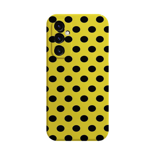 Coque pour Samsung A05S Jaune à Pois Noirs