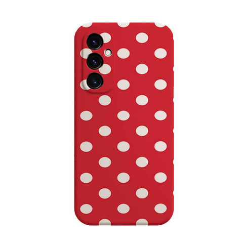 Coque pour Samsung A05S Rouge à Pois