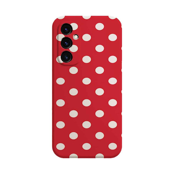 Coque pour Samsung A05S Rouge à Pois