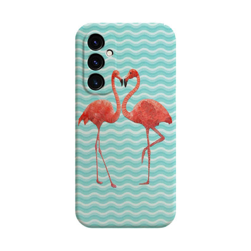 Coque pour Samsung A05S Flamingo love