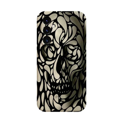 Coque A05S Skull White Black