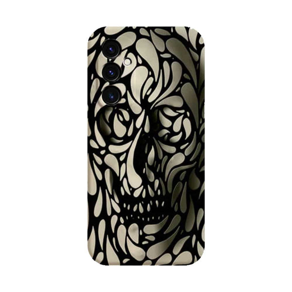 Coque A05S Skull White Black