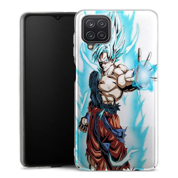 Coque Samsung Galaxy A12 Super-Sayan-Bleu