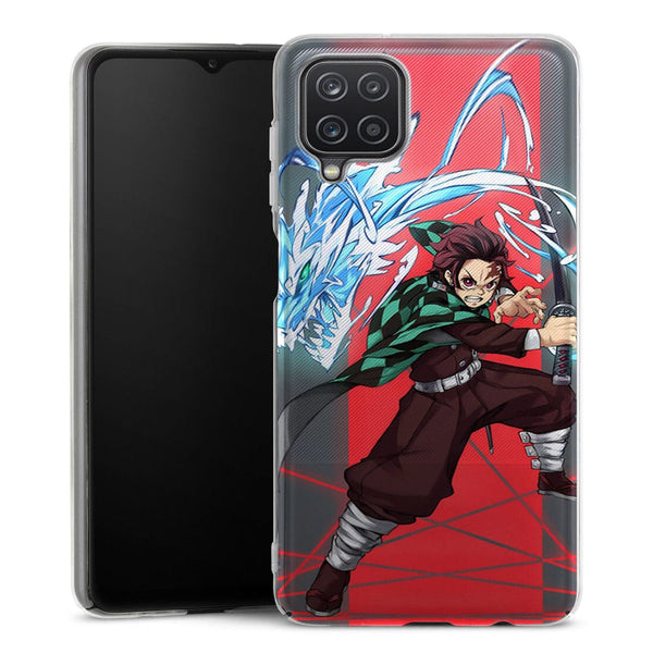 Coque pour Galaxy A12 Tanjiro Dragon Phone
