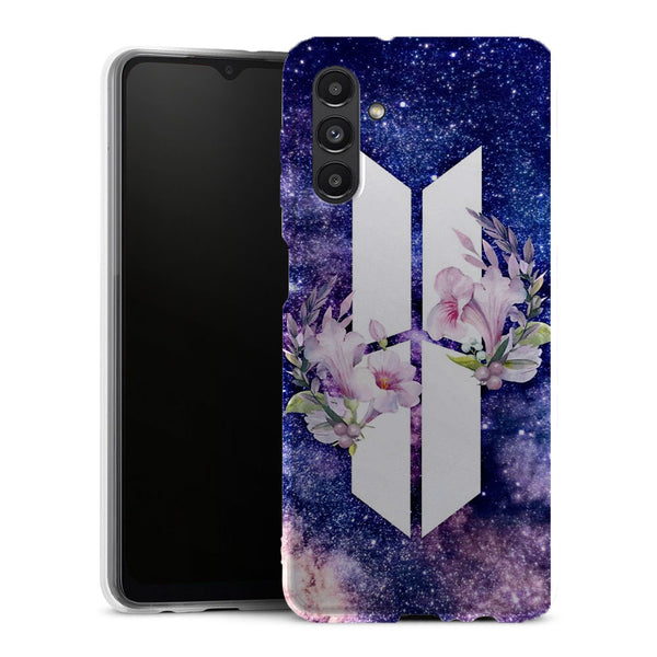 Coque Samsung Galaxy A13 5G BTS Army galaxy fleurs - MaCoquePerso