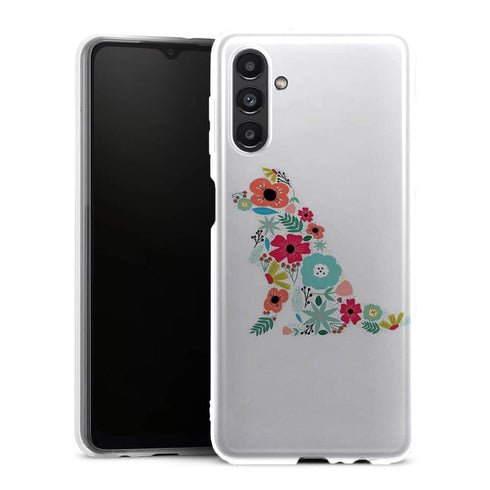 Coque Samsung Galaxy A13 5G Border Collie floral - MaCoquePerso