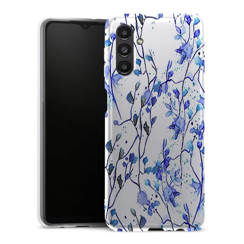 Coque Samsung Galaxy A13 5G Branches Bleues - MaCoquePerso