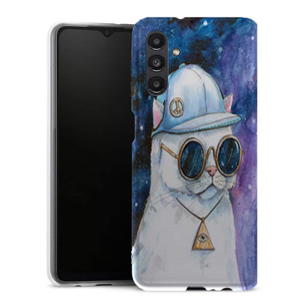 Coque Samsung Galaxy A13 5G Chat Hipster - MaCoquePerso
