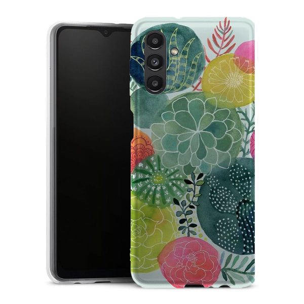 Coque Samsung Galaxy A13 5G Cercles Succulents - MaCoquePerso