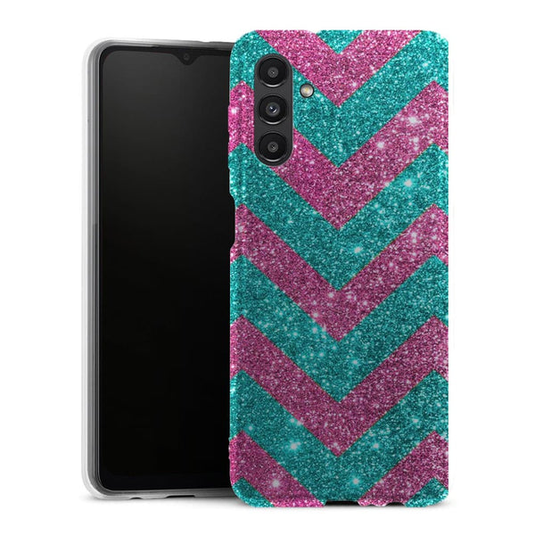 Coque Samsung Galaxy A13 5G Chevrons Strass Violet Rose - MaCoquePerso