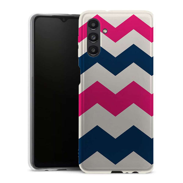 Coque Samsung Galaxy A13 5G Zig Zag Rose - MaCoquePerso