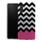 Coque Samsung Galaxy A13 5G Chevrons Colorés Rose et Noir - MaCoquePerso