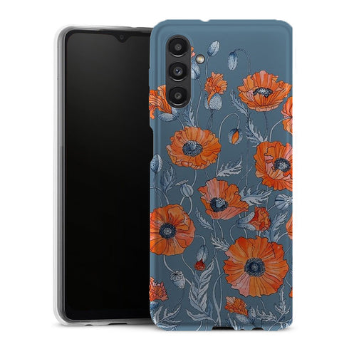 Coque Samsung Galaxy A13 5G Coquelicots floral botanical art - MaCoquePerso