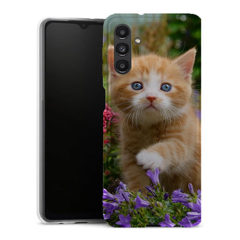 Coque Samsung Galaxy A13 5G Flowery Garden Lovely and enchanting cat - MaCoquePerso
