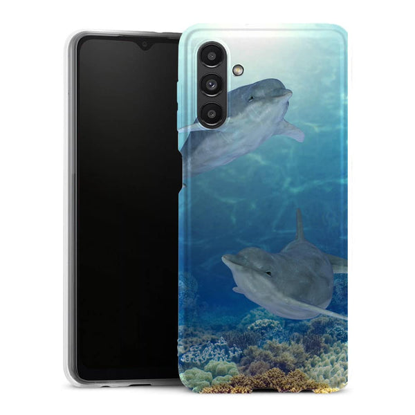 Coque Samsung Galaxy A13 5G Dauphins-Heureux - MaCoquePerso