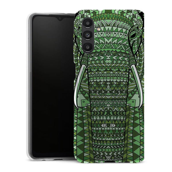 Coque Samsung Galaxy A13 5G Elephant Vert Azteque - MaCoquePerso