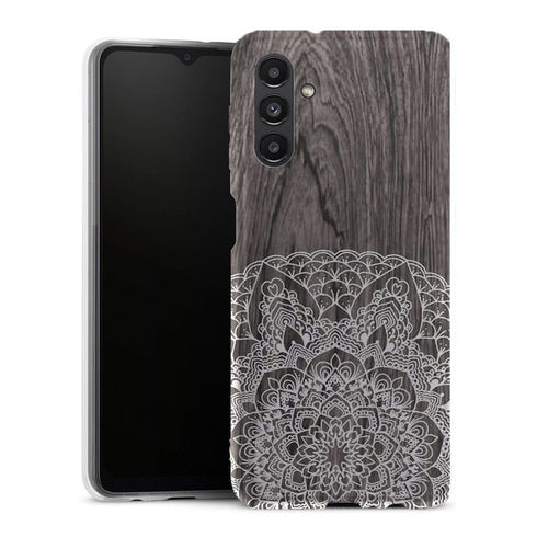 Coque Samsung Galaxy A13 5G Floral Lacet Bois - MaCoquePerso
