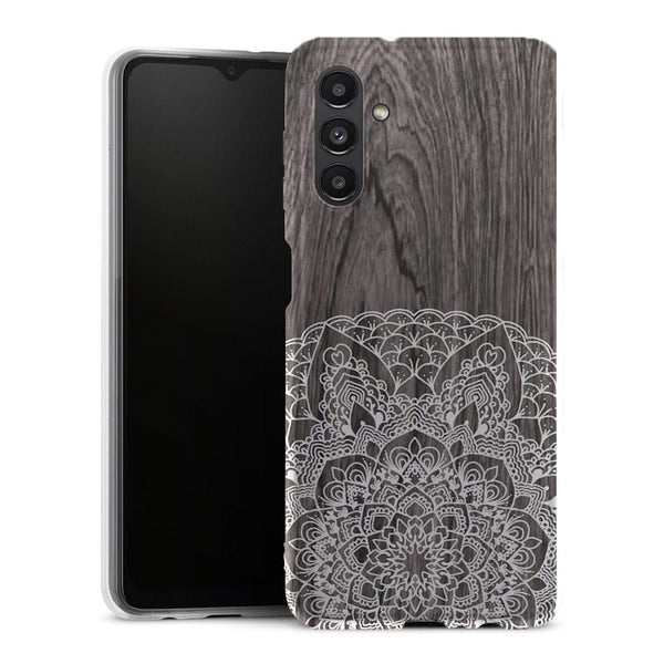 Coque Samsung Galaxy A13 5G Floral Lacet Bois - MaCoquePerso