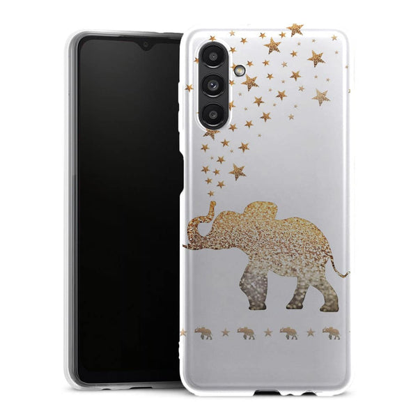 Coque Samsung Galaxy A13 5G Gatsby gold glitter elephant - MaCoquePerso
