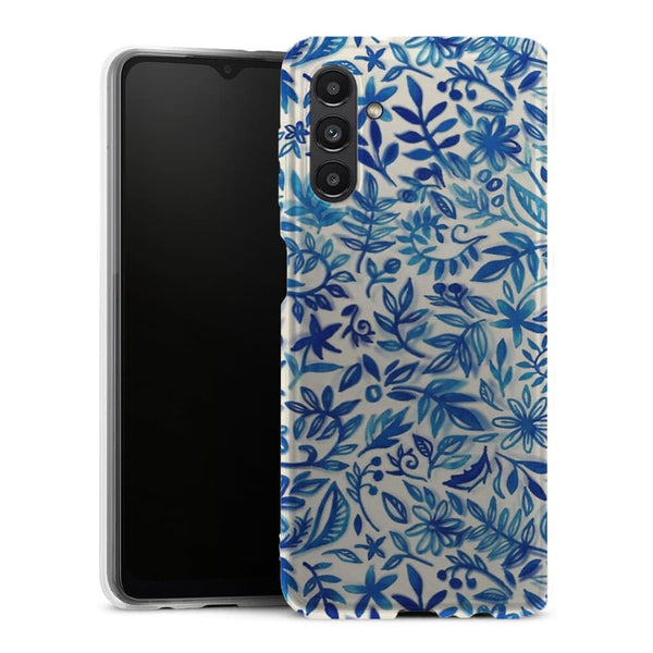 Coque Samsung Galaxy A13 5G Jardin flottant motif aquarelle en bleu - MaCoquePerso